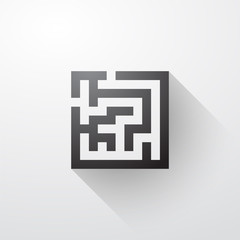 black maze with long shadows