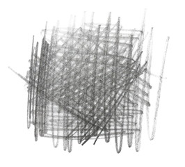 hatched grunge graphite pencil texture isolated on white