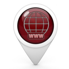www pointer icon on white background