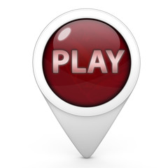 play pointer icon on white background
