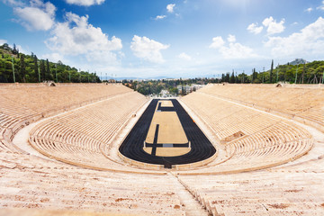 Top view of Panathenaic Stadium in Athens