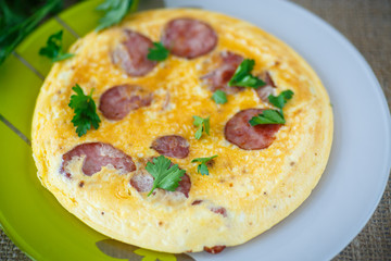 scrambled eggs with sausage