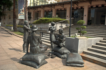 Fototapeta premium Colonist statue, Singapore