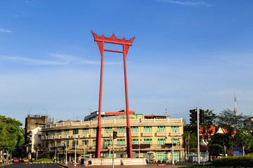 giant Swing at sunrise time in Bangkok, Thailand