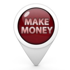 Make money pointer icon on white background