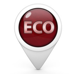 eco pointer icon on white background