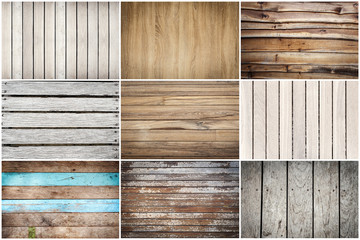 Set of wood texture background