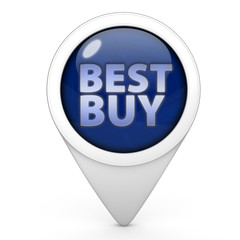 Best buy circular icon on white background