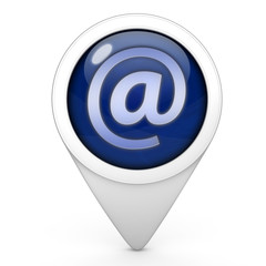 Email pointer icon on white background