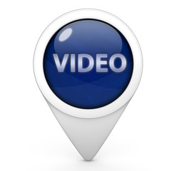 video pointer icon on white background