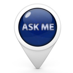 ask me pointer icon on white background