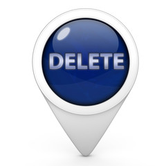 delete pointer icon on white background