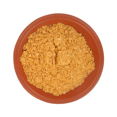 Taco seasoning in small red bowl