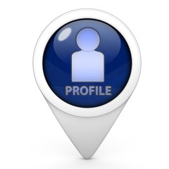 Profile pointer icon on white background