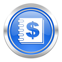 Obraz premium money icon, blue button