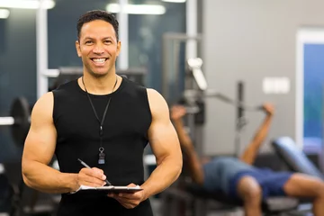 Foto op Plexiglas male gym instructor portrait © michaeljung