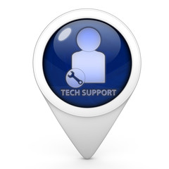 Support pointer icon on white background