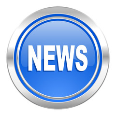news icon, blue button