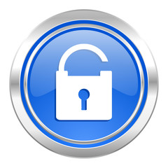 padlock icon, blue button, secure sign