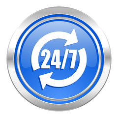 service icon, blue button