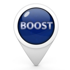Boost pointer icon on white background