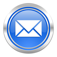 Fototapeta na wymiar email icon, blue button, post sign