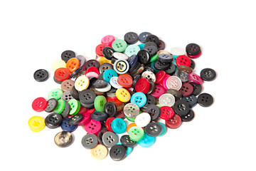 Knöpfe auf weiß isoliert