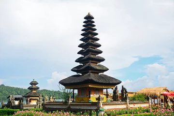 Papier Peint photo autocollant Indonésie Ulun Danu Hindu temple, Bedugul, Bali, Indonesia