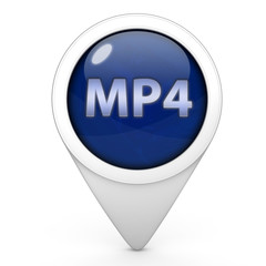 MP4 pointer icon on white background