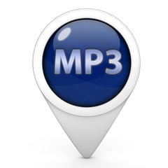 MP3 pointer icon on white background