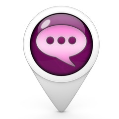 forum pointer icon on white background