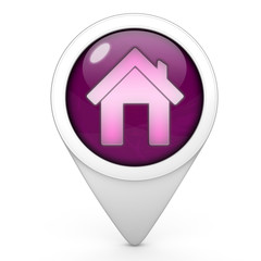home pointer icon on white background