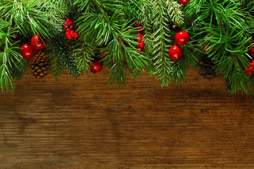 Christmas tree branches background