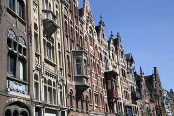Historische Fassaden in Gent, Belgien