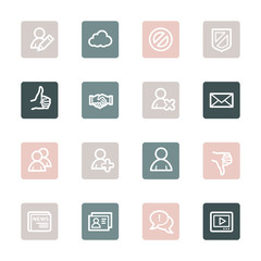 Community. Social media icons set