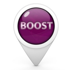 Boost pointer icon on white background