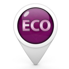 eco pointer icon on white background