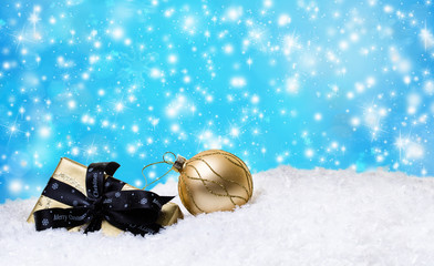 golden trend christmas copy space