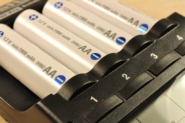 Ladegerät mit Batterien