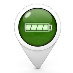 battery pointer icon on white background