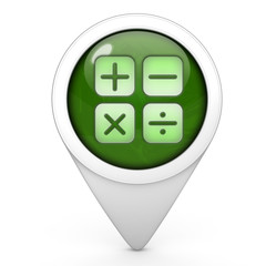 Calculate pointer icon on white background