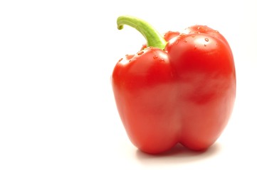 Rote Paprika mit Strunk