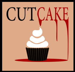 scary cut cake design