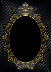 black background with royal frame