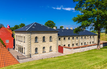 Fototapeta na wymiar Barracks in Kastellet fortress, Copenhagen, Denmark