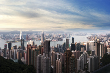Hong Kong view of Victoria Harbor