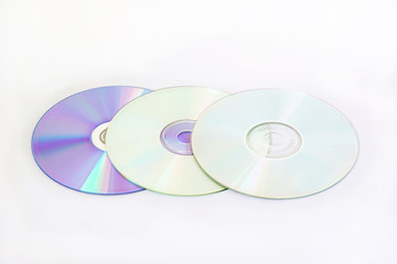 DVD disks isolated on white