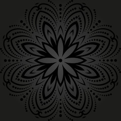 Damask Vector Pattern. Orient Background
