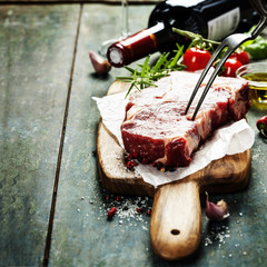 Raw steak