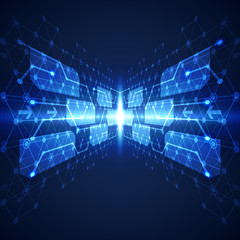 abstract technology concept background, vector illustration